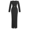 African women's clothing  new arrival cross-border export urban ol professional long-sleeved dress slit plus size high waist women's skirt