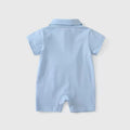 Summer lightweight chic baby boy short-sleeve romper outfit - summer wear for newborns and infants, perfect for outdoor adventures