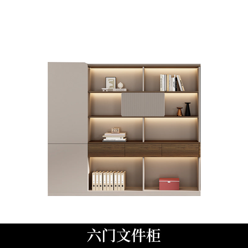 Office minimalist modern file cabinet wooden document financial records small cabinet low cabinet panel drawer style