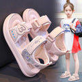 Girls' sandals: new  summer collection - soft sole, fashionable princess beach sandals for girls, anti-slip slides, baby shoes
