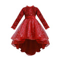 Ready-to-ship wholesale children's choir piano performance outfits, high-end formal dresses for girls, new trailing princess gowns for autumn and winter