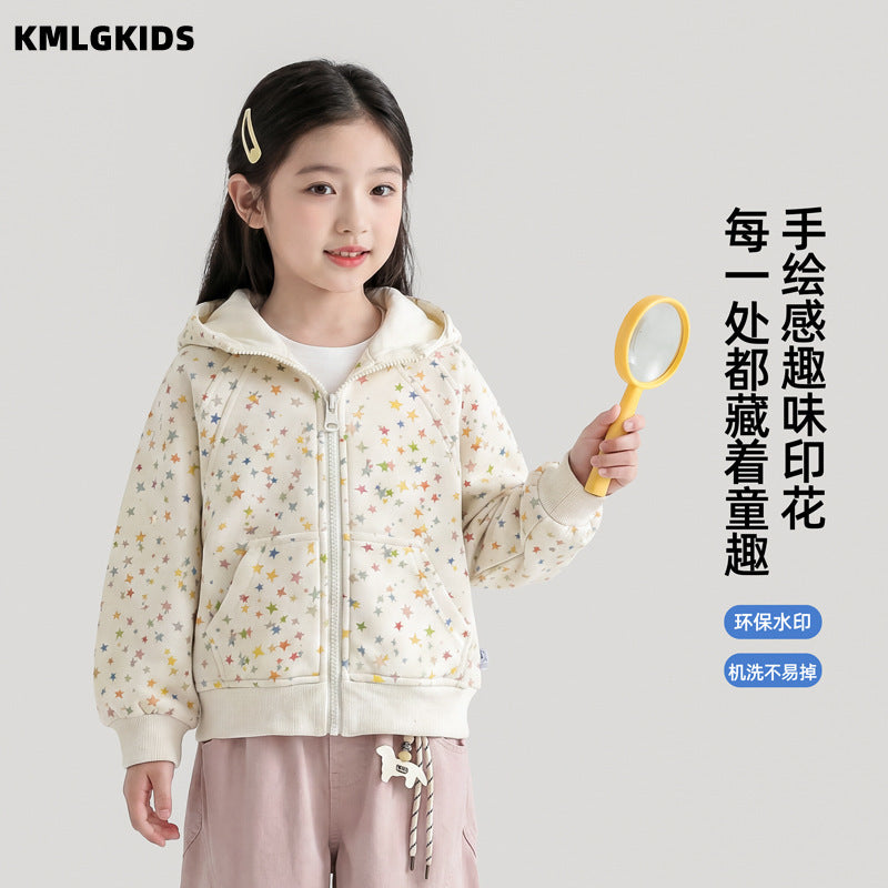 Factory wholesale girls' outerwear: new spring/autumn styles - trendy hoodies and casual tops for little girls