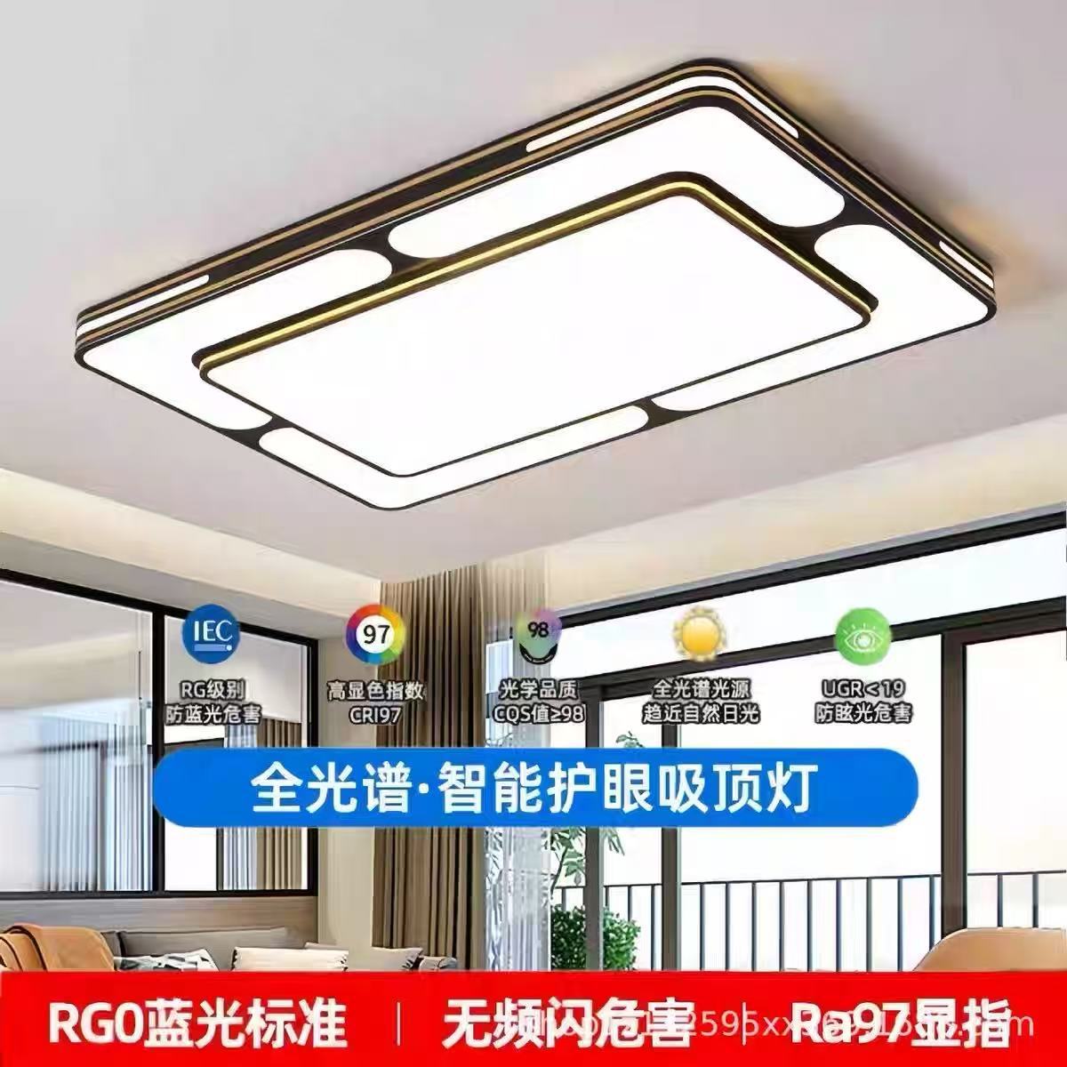 2025 new rectangular living room light hall ceiling light Nordic simple atmosphere intelligent super bright lighting package