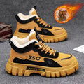 Men's cotton-padded boots 2025 new winter fleece-lined warm outdoor hiking waterproof non-slip high-top work martin snow boots