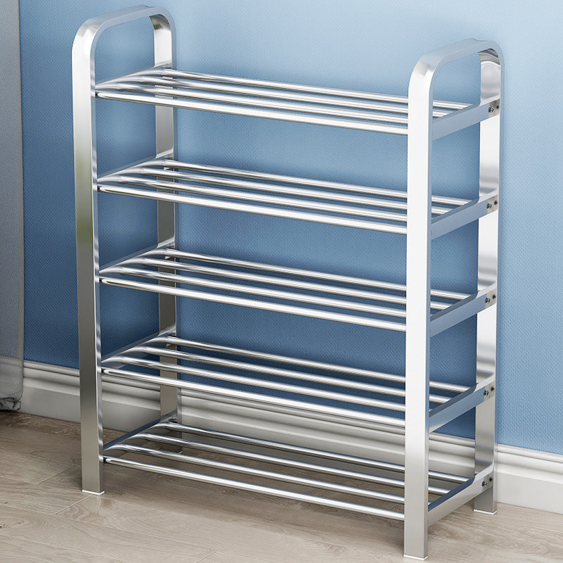 【factory direct】multi-tier stainless steel entryway shoe rack - perfect for dorms, apartments, and rental properties