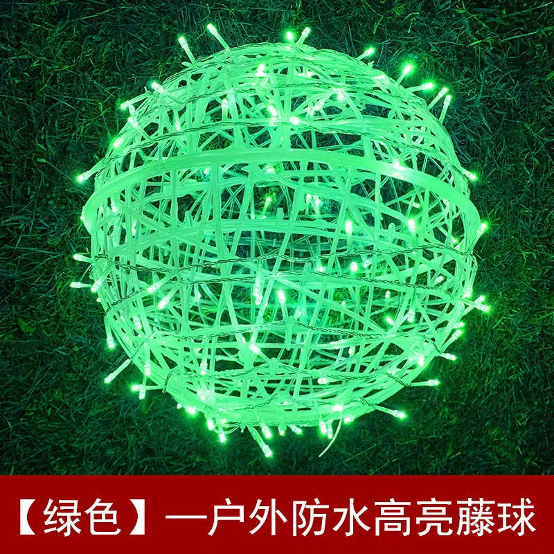 LED outdoor hanging tree vine ball lights flashing lights string lights Gypsy round ball lights Christmas street lighting decorative lights