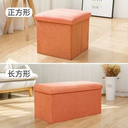Storage stool rectangular storage stool can sit adult household multi-functional small sofa shoe changing stool storage box artifact