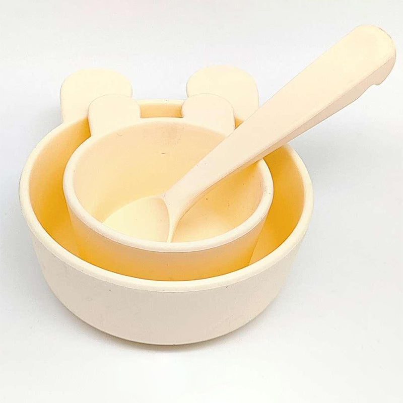 Food grade silicone complementary food bowl baby eating bowl training children cute rabbit suction cup bowl anti-drop feeding tableware