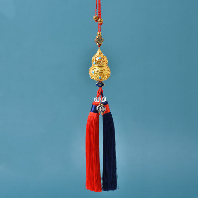Car pendant car pendant retrocut out gourd car interior decoration car hanging ping an double tassel chinese style pendant