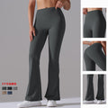 Fashion cross-border t-line wide-leg tights, nude butt lift yoga flared pants, high waist casual fitness sweatpants