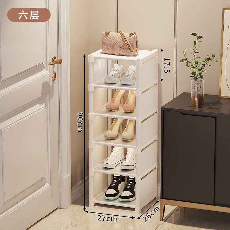 Simple shoe rack storage shoe rack multi-layer space saving door dormitory shoe cabinet household storage slipper rack rack