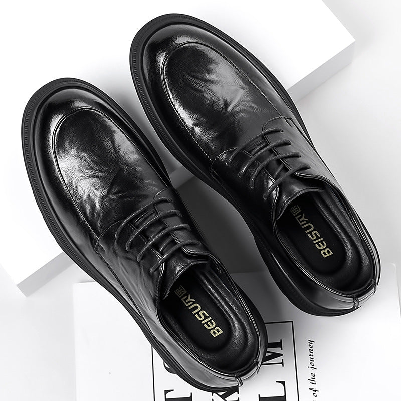 Genuine leather business casual dress shoes for men - premium british style for weddings and formal occasions