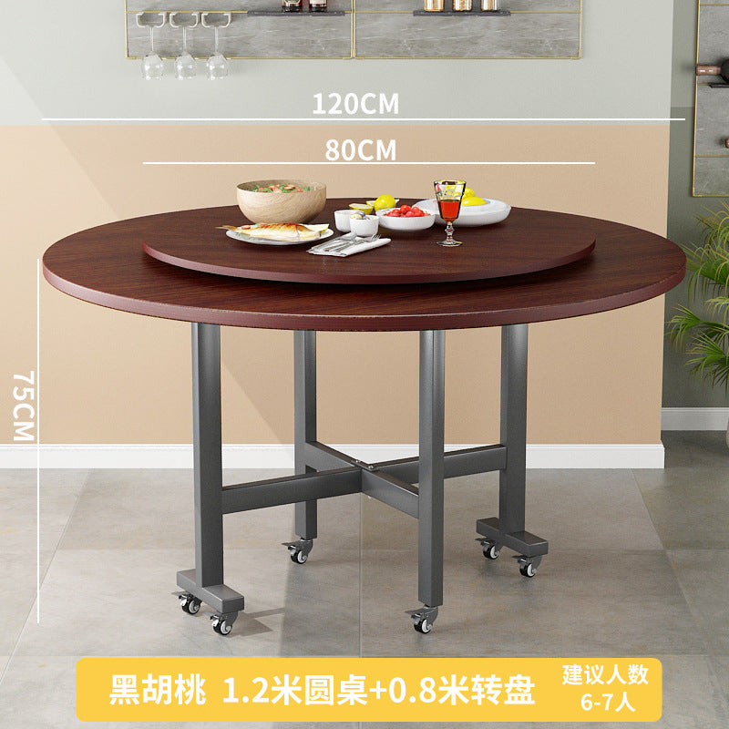 Dining table for homesmall apartment foldable table retractable dining table foldable large round table modern casual dining table