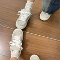 Gray retro leopard print bread shoes women's ins high-looking design casual shoes student party easiest for matchnew arrival sneakers