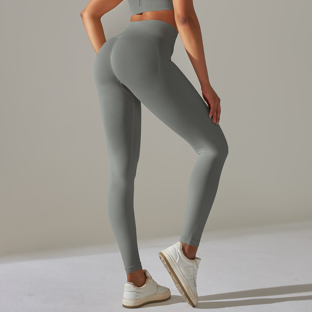 New arrival cross-border fashionpure color beautiful back high elastic yoga clothes four-piece set running sports bra fitness yoga pants for women