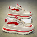 Men's shoes: 2025 spring new arrivals - breathable low-top dad shoes, versatile trendy chunky sole height-increasing sneakers, athletic casual footwear