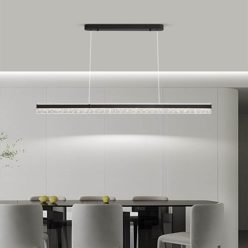 Italian minimalist meal chandelier 2025 new modern minimalist one-word bar counter Zhongshan home improvement lighting fixtures