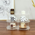 Nordic style acrylic perfume display rack, multi-tier mug organizer, desktop aromatherapy diffuser and water glass storage shelf