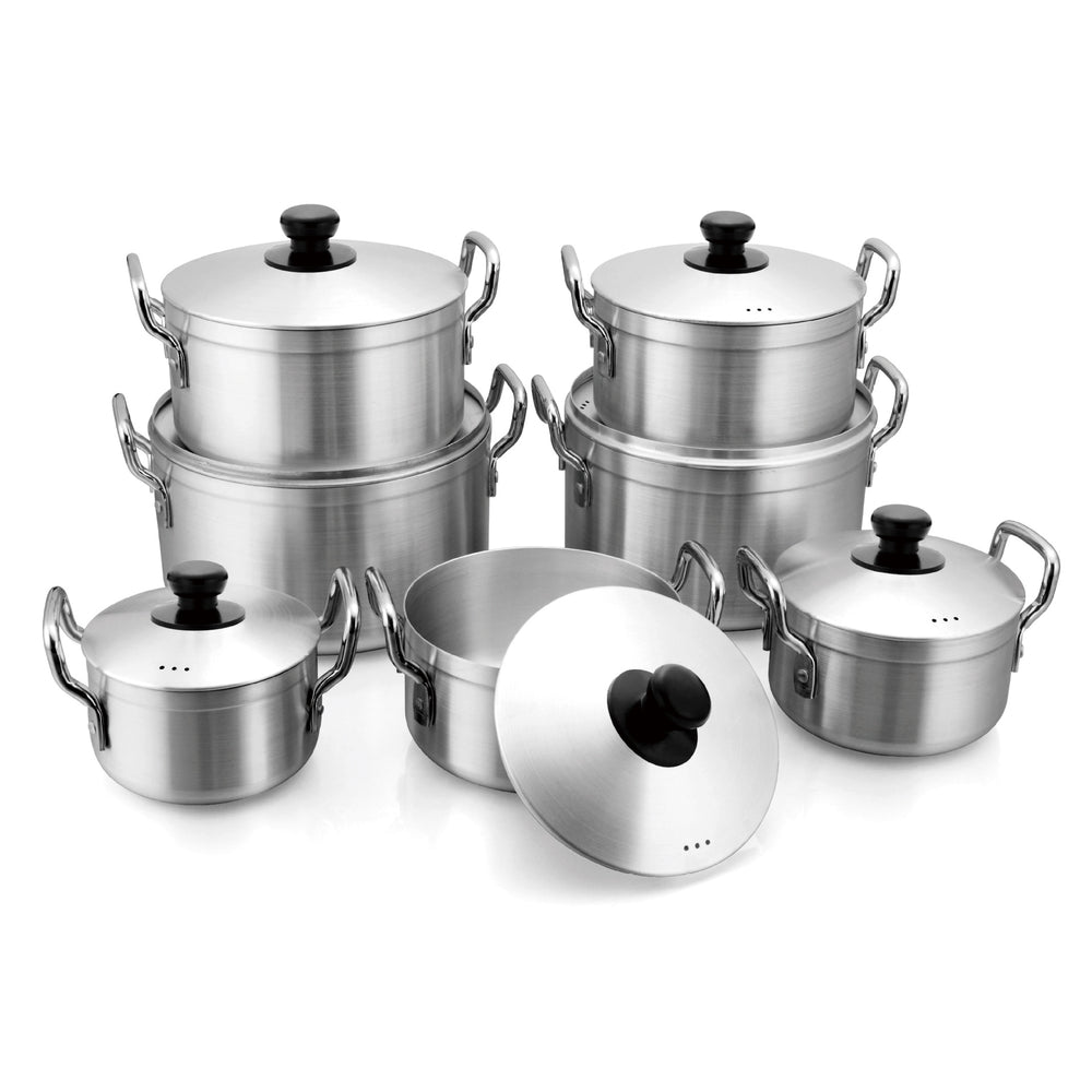 hot product aluminum pot 16-28cm thinning sanded aluminum soup pot commercial hotel cookware pot set pot stew pot