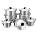 hot product aluminum pot 16-28cm thinning sanded aluminum soup pot commercial hotel cookware pot set pot stew pot