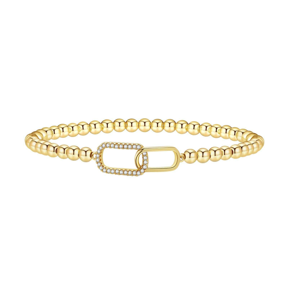 best-selling new product concentric knot wave gold beads beaded bracelet geometric square ring heart fashion bracelet