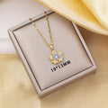 Necklace female simple fashion niche design hot style titanium steel pendant high-end electroplated versatile elegant clavicle chain