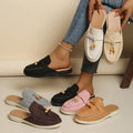 spring/summer new arrivals: plus-size women's half-slipper shoes for cross-border e-commerce. sizes 36-43 available. wholesale options available. dropshipping to  and