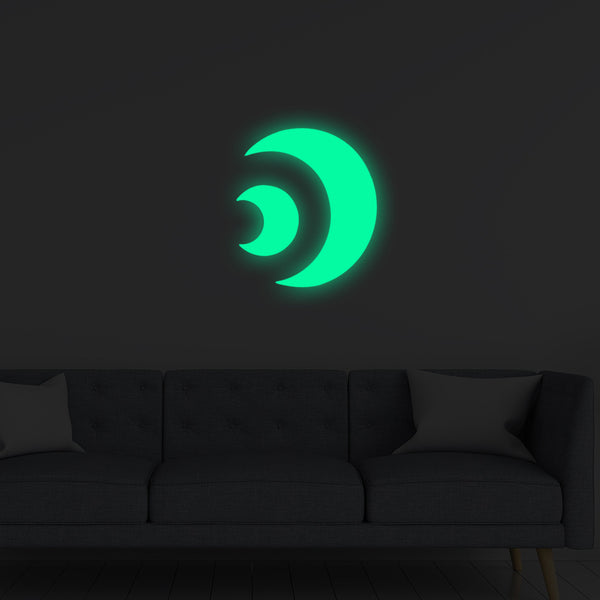 YG266 luminous sticker moon fluorescent wall sticker children's room bedroom layout sticker wall beautification decorative sticker