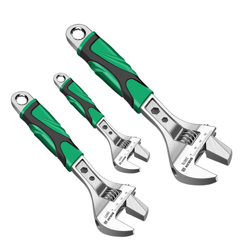 Adjustable wrench tool set - universal adjustable wrench for bathroom, multi-function adjustable wrench, large opening genuine pipe wrench