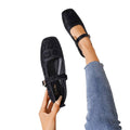 Wholesale women's plus size mary janes: new  retro single strap, non-slip soft sole flats for export