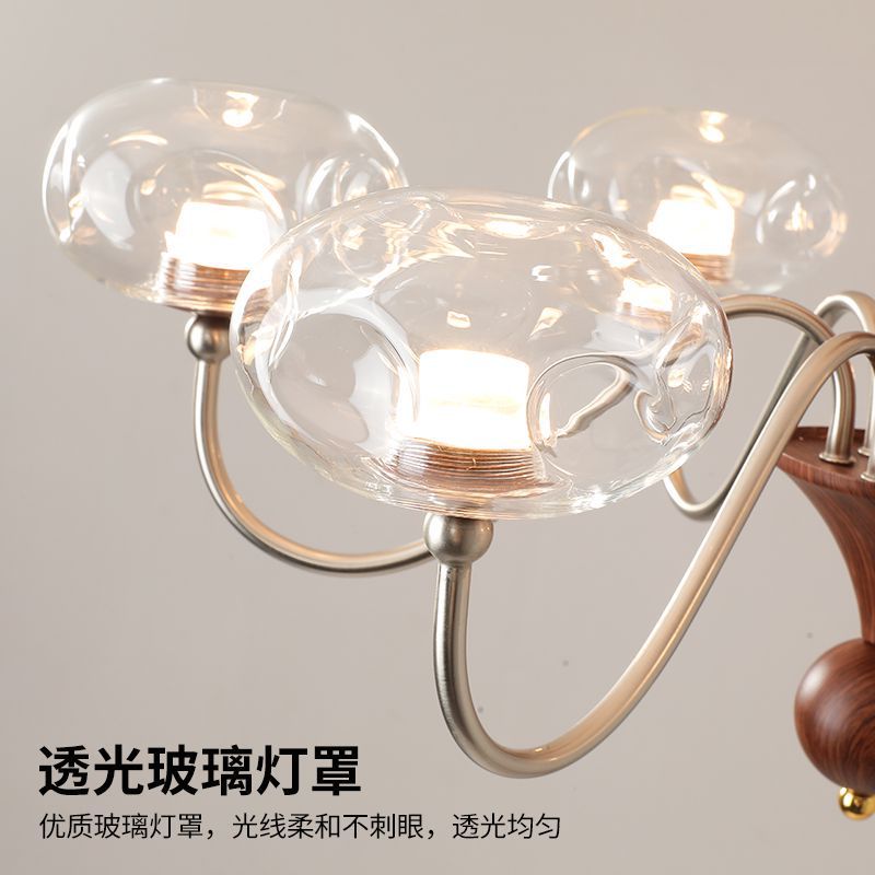 Medieval style simple atmosphere chandelier living room advanced sense creative branch dining room bedroom household lighting Zhongshan lamps