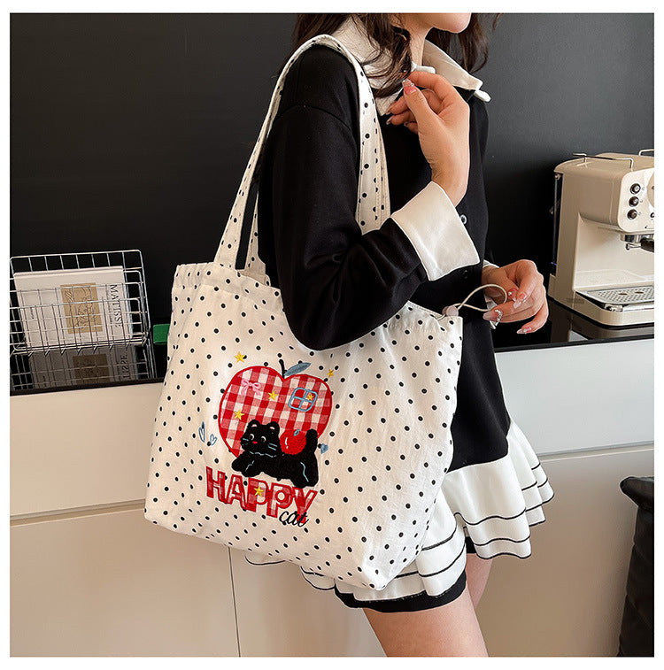 Cross-border large bag women's 2025 new popular light student class commuting shoulder bag large capacity tote bag