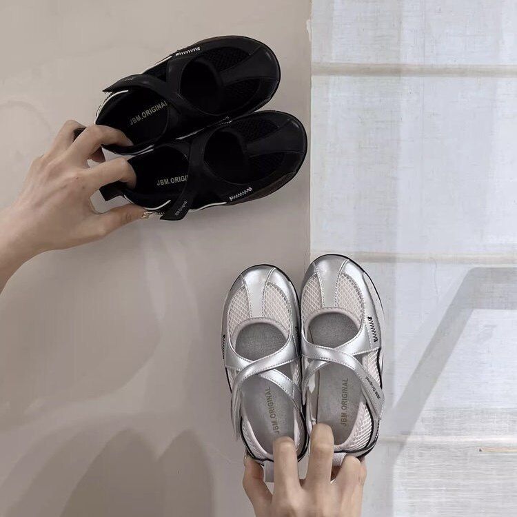 K-stylesummergirlretro ballet shoes new arrivalkids cross mary jane flatsflats shoes