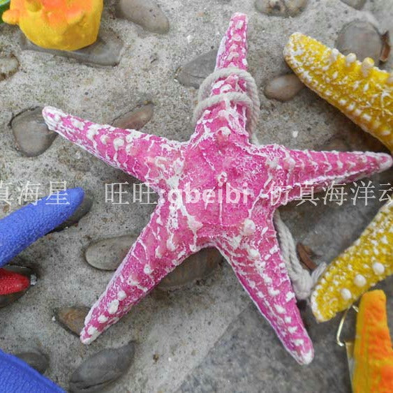 Simulation starfish fake fish ocean theme hotel restaurant decoration Mei Chen animation wall pendant resin starfish model