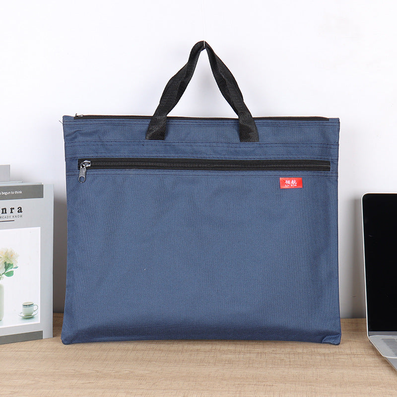 Oxford cloth handheld document bag a4 briefcase pilot handheld briefcase thickened waterproof conference bag information bag