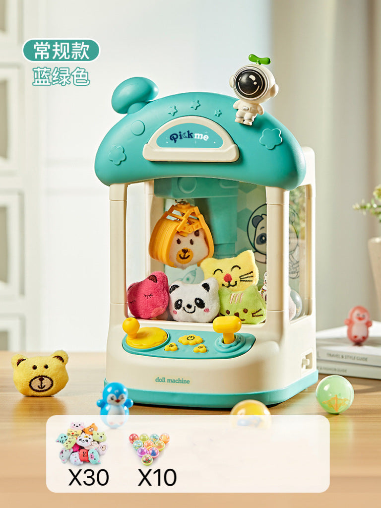 Kids mini claw machine electric sound and light clip doll gashapon candy game machine boys and girls gift toys