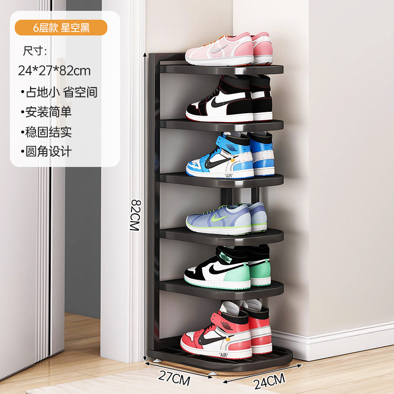 Simple metal shoe rack, small narrow shoe rack, dormitory occupies a small entrance, multi-layer shoe storage shoe rack outside the corridor