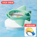 Green [airplane style] water thermometer + crocodile shower cap