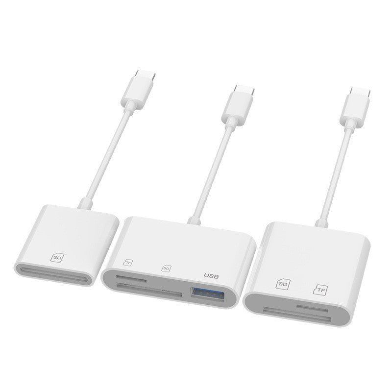 Applicable to Apple 16 15promax Android phone Type-C to SD TF CF camera multi-function card reader