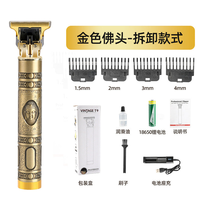 Electric waterproof engraving detachable battery hairdresser oil head electric clipper for home travel shaving electric clipper