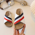 Ready-to-ship boys' soft cork fashion sandals, kids' sandals, flip-flops, flat closed-toe slides, slip-on mules