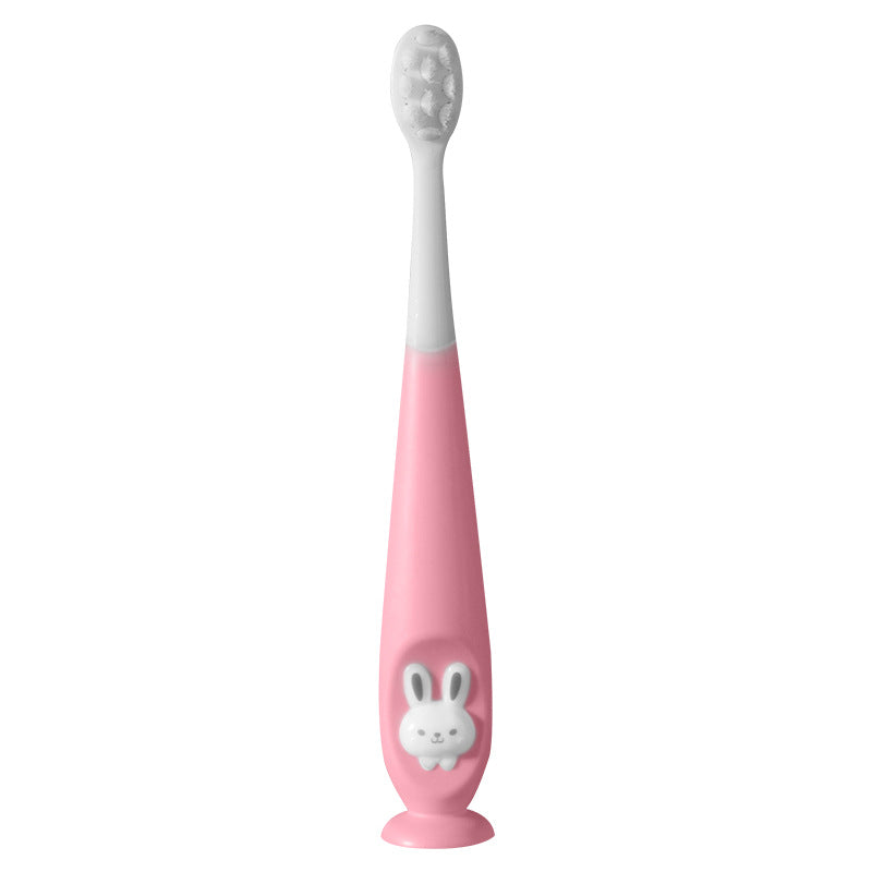 Infant and toddler toothbrush, cartoon rabbit hair planting soft hair toothbrush 1-12 years old baby soft hair oral cleaning toothbrush box