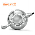 Manufacturer wholesale stainless steel olive pot bright silver bead teapot with strainer teapot gift box cold water pot