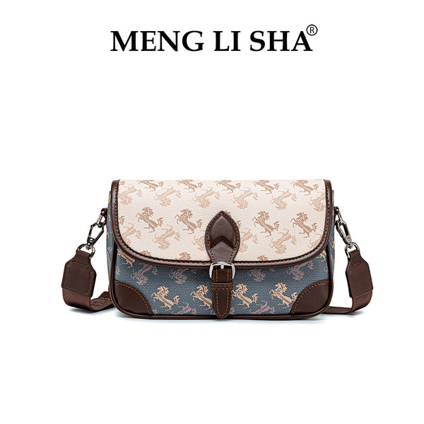 Niche high-end light luxury shoulder messenger baguette bag 2025 new commuter large-capacity fashionable versatile small square bag