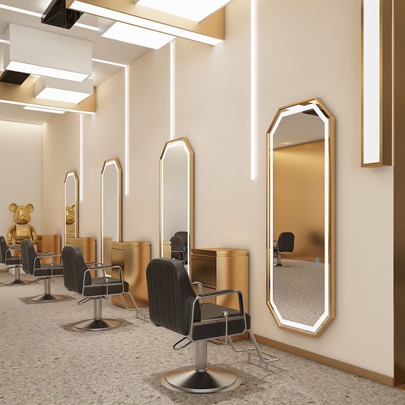 Hairdressing mirror, hair salon special, hair salon mirror, popular led single-sided luminous wall-mounted smart mirror
