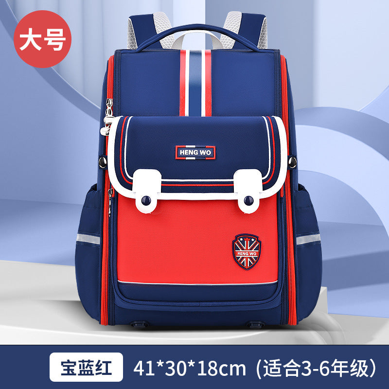New wholesale student backpacks for boys, grades 1-6. kids' backpacks designed to reduce pressure and protect the spine, featuring a large capacity and customizable printing