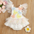 Amazon's hottest cross-border baby girl jumpsuit new arrival tassel mesh tassel style butterfly crawling outing clothes