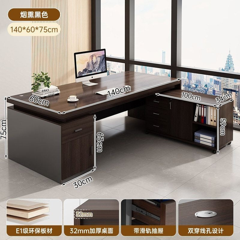 Modern home office desk computer table chair set - thickened desktop study desk - executive office writing desk