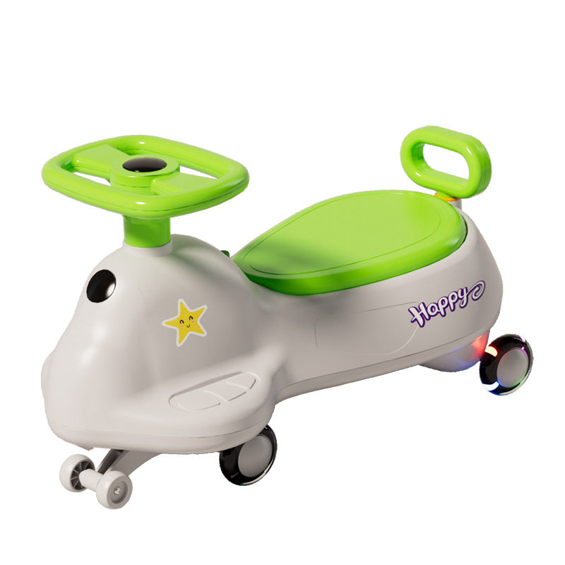 New children's twisting car anti-rollover silent flash wheel swing car 1-3-6 year old boy and girl baby twisting car