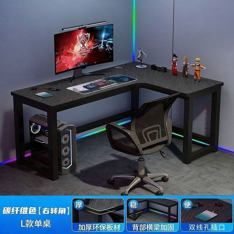 Corner gaming desk double computer desk desktop home desk bookshelf combination bedroom office desk writing desk gaming